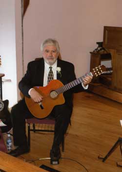image of joe playing at a wedding